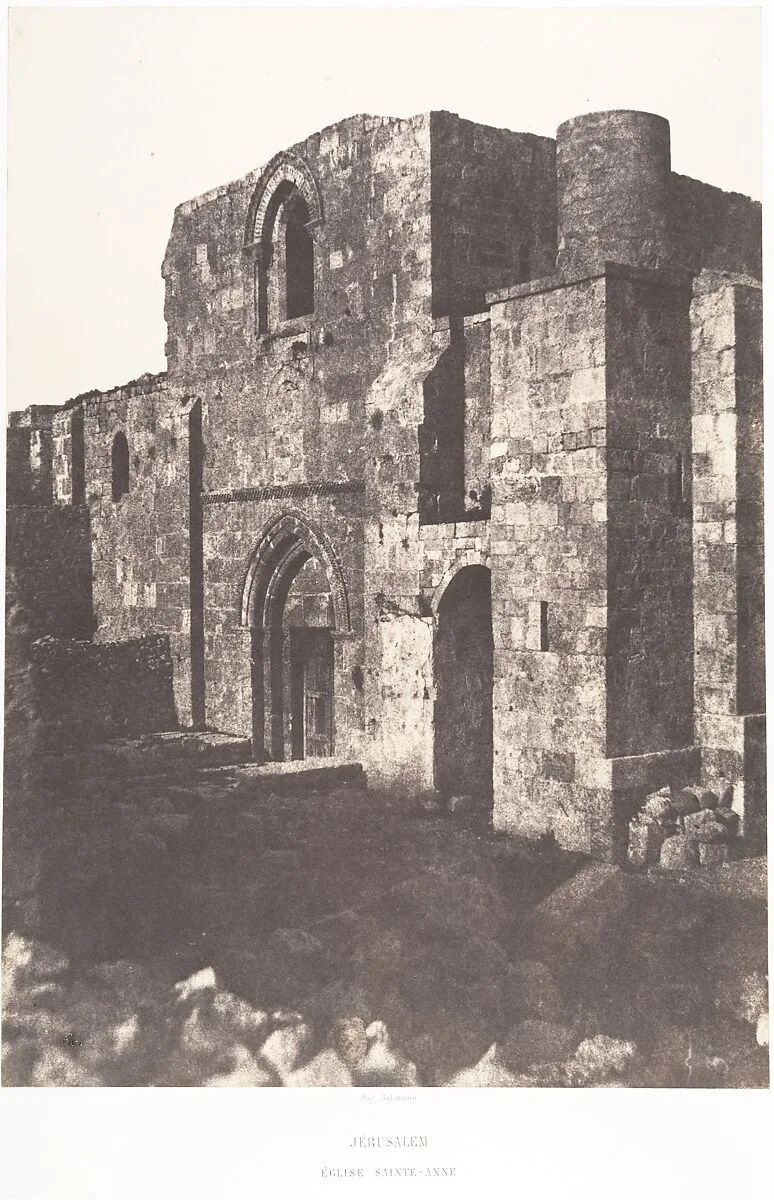 Jérusalem, Église Sainte-Anne, Vue générale — Auguste Salzmann|Imprimerie photographique de Blanquart-Évrard, à Lille