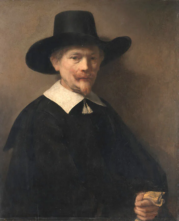 Portrait of a Man Holding Gloves — Rembrandt (Rembrandt van Rijn)
