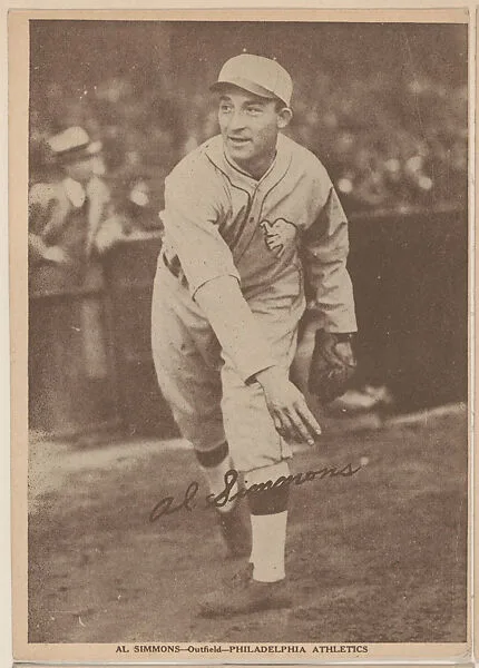Al Simmons, Outfield, Philadelphia Athletics, Baseball trade card (W554) — Unknown