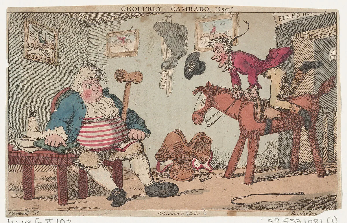 Geoffrey Gambado, Esqr. — Thomas Rowlandson|Thomas Tegg|Henry William Bunbury