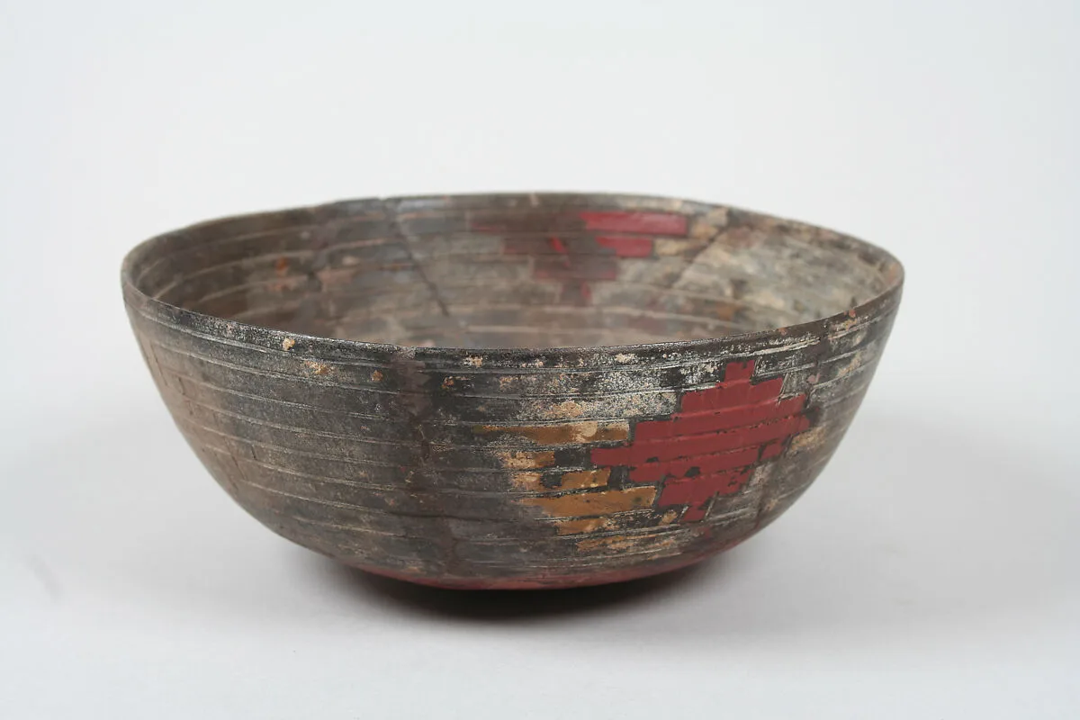 Greyware Bowl with Incised Designs — Unknown