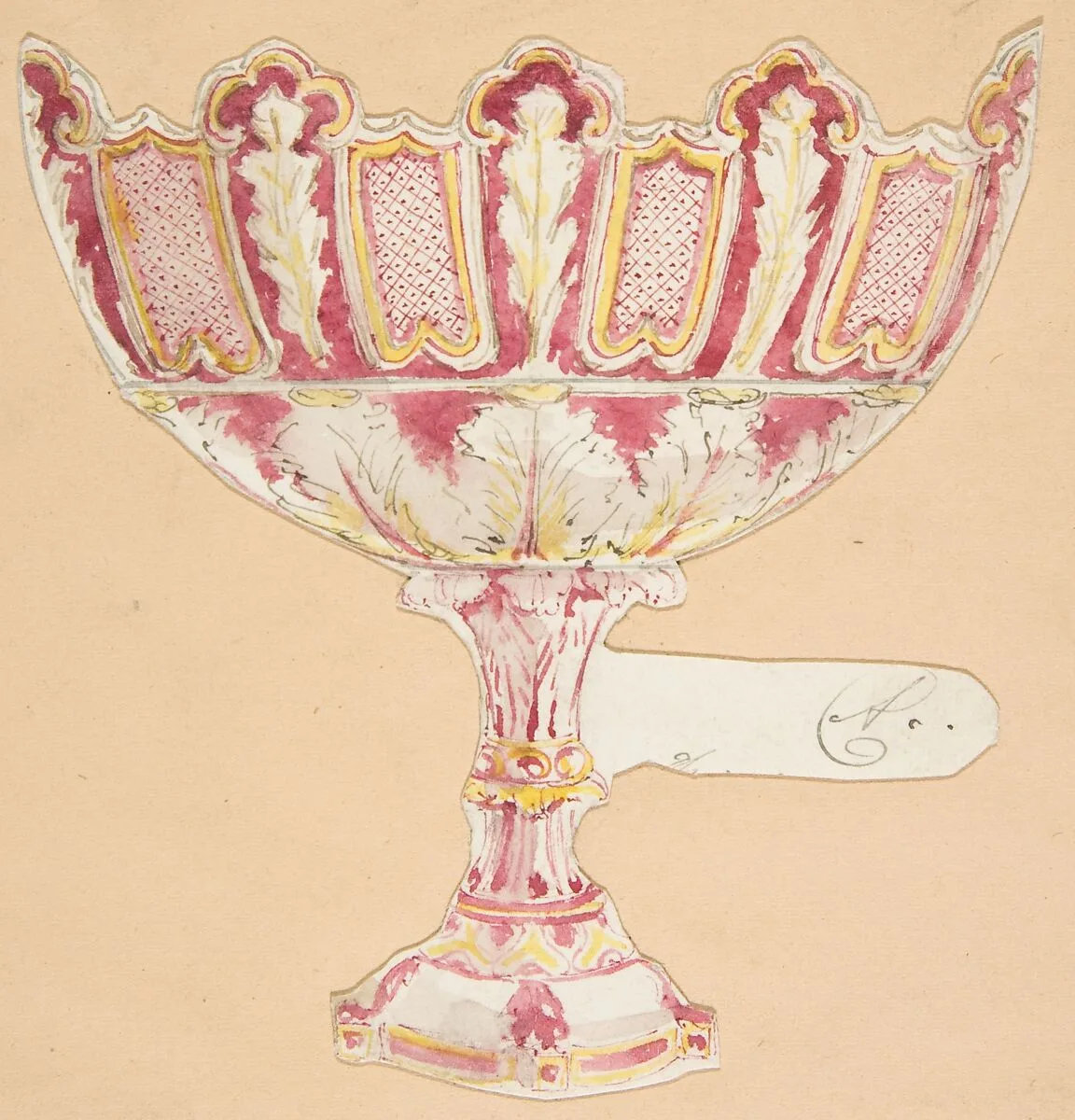 Design for a vessel — Anonymous, French, 19th century