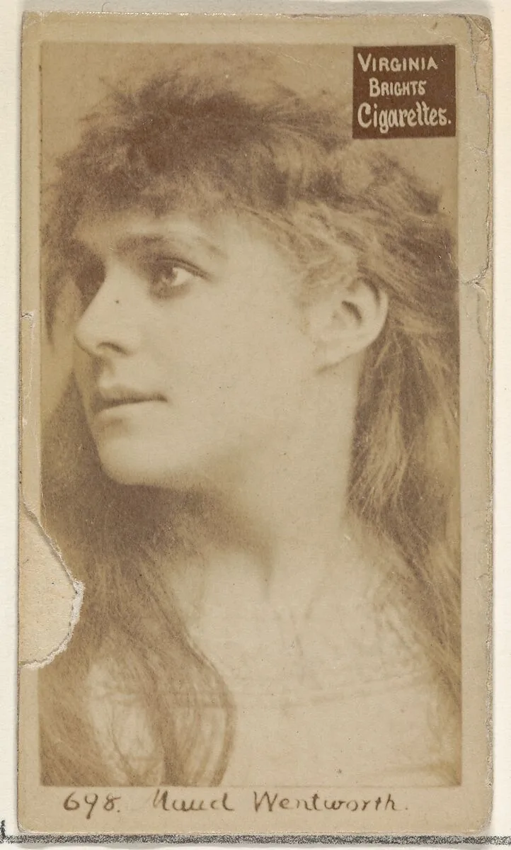 Card 698, Maud Wentworth, from the Actors and Actresses series (N45, Type 2) for Virginia Brights Cigarettes — Allen & Ginter