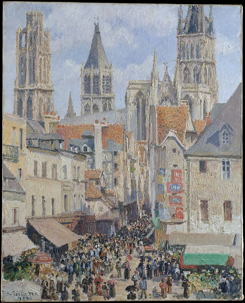 Rue de l'Epicerie, Rouen (Effect of Sunlight) — Camille Pissarro