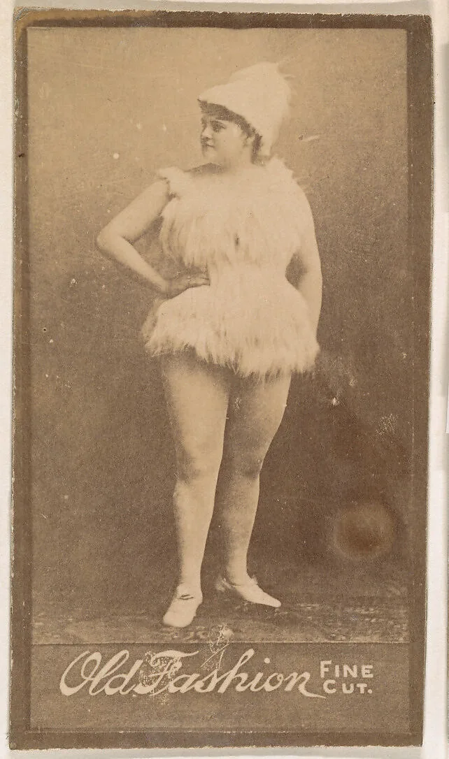 Actress wearing feathered costume, from the Actresses series (N664) promoting Old Fashion Fine Cut Tobacco — Unknown
