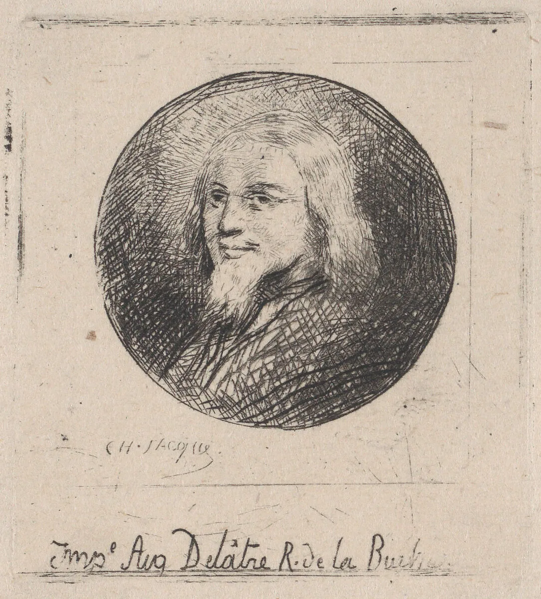 Head of a Bearded Man — Auguste Delâtre|Charles Jacque