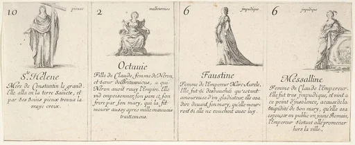 Ste. Helene, Octauie, Faustine, and Messalline, from 'The game of queens' (Le jeu des Reines renommées)