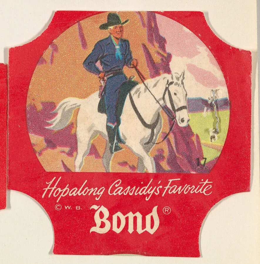 No. 17, from the Hopalong Cassidy bread labels series (D290-8) issued by Bond Bread — Bond Bread|Warner Bros