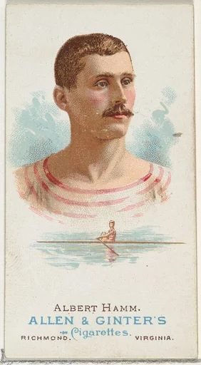Albert Hamm, Oarsman, from World's Champions, Series 1 (N28) for Allen & Ginter Cigarettes