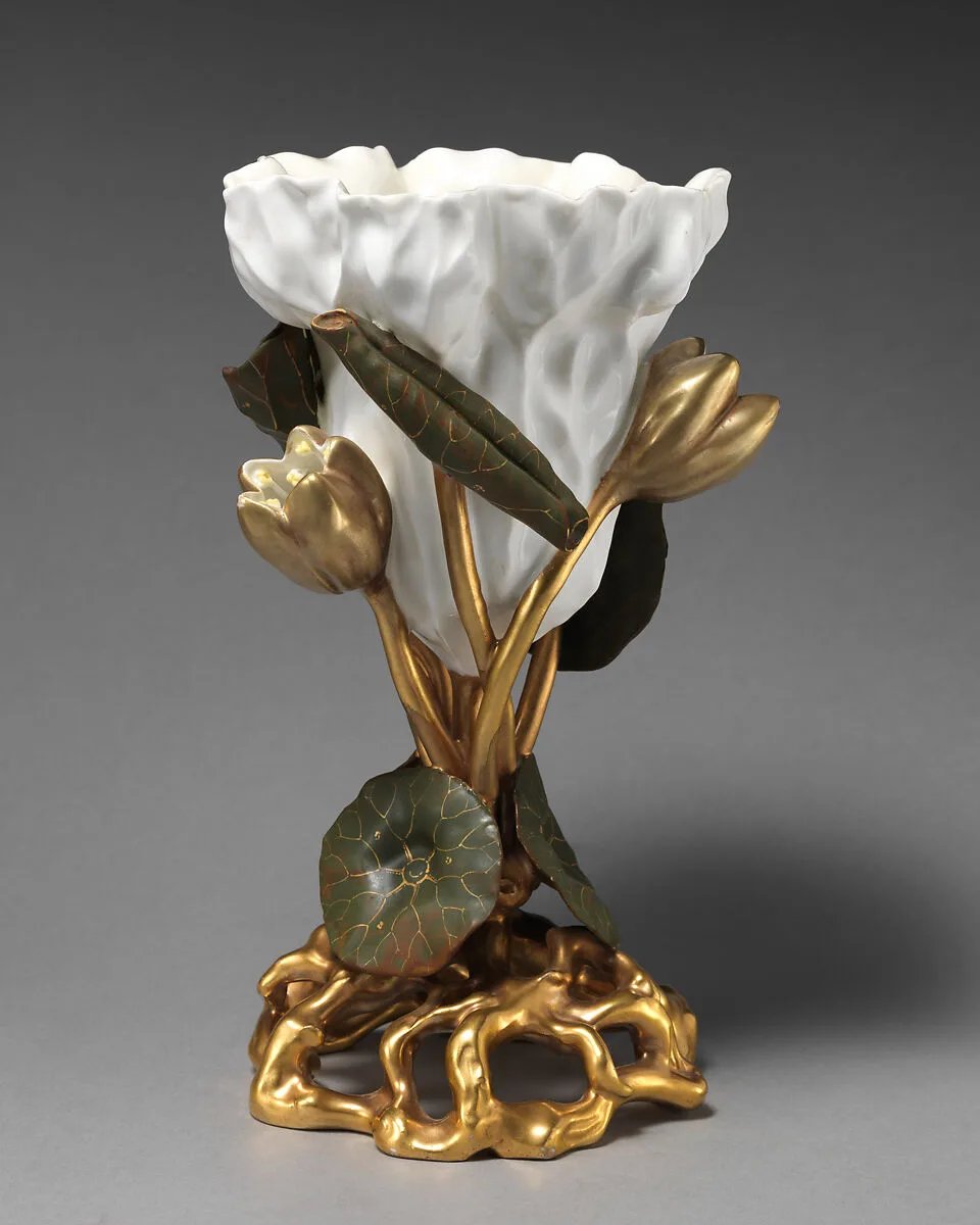 Vase in the form of a lotus — Moore Brothers