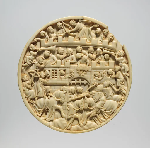 Roundel with Scenes of the Attack on the Castle of Love