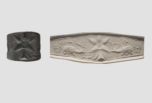 Seal ring: horned animals flanking a tree