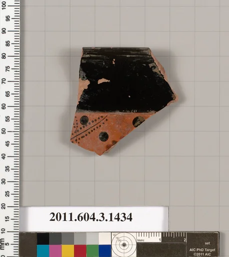 Terracotta rim fragment of a skyphos (deep drinking cup)