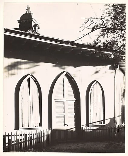 [Doorway and Windows of Gothic Revival Building, Ossining, New York]