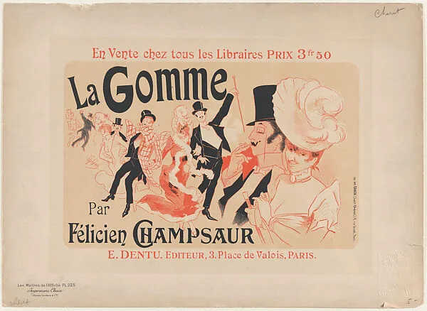 La Gomme Par Félicien Champsaur — Jules Chéret