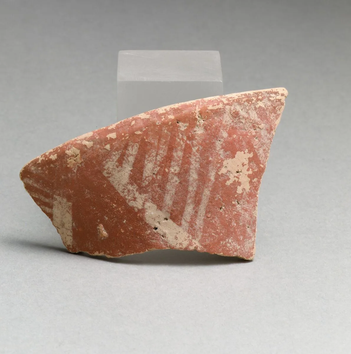 Terracotta rim fragment with linear motifs — Unknown