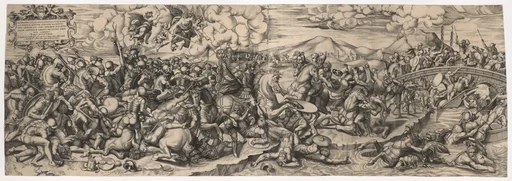 The Battle of Constantine at the Milvian Bridge, after Raphael