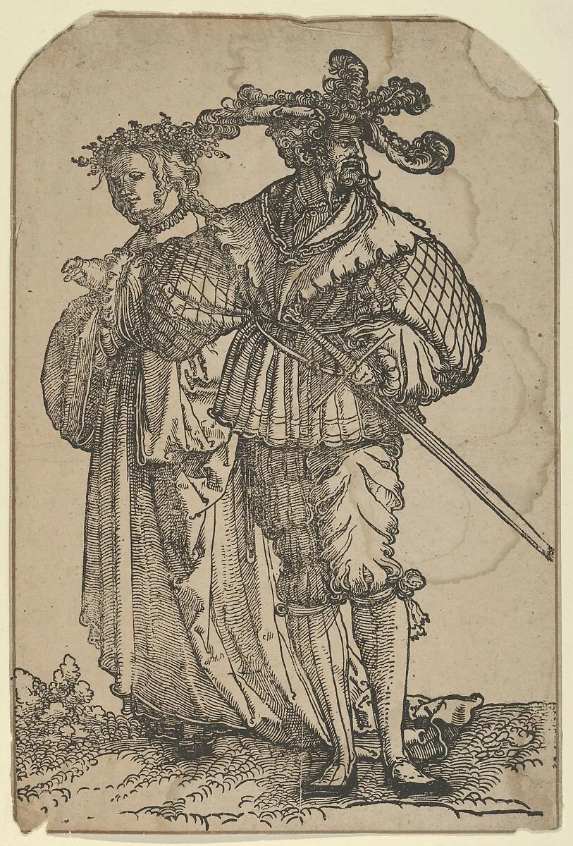 Dancing Couple (I), from The Wedding Dancers (restrike) — Hans Schäufelein