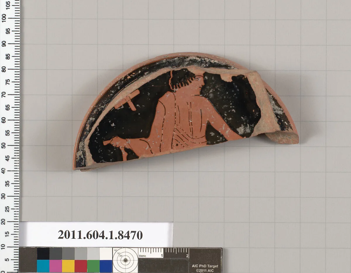 Terracotta fragment of a stemless kylix (drinking cup) — Unknown