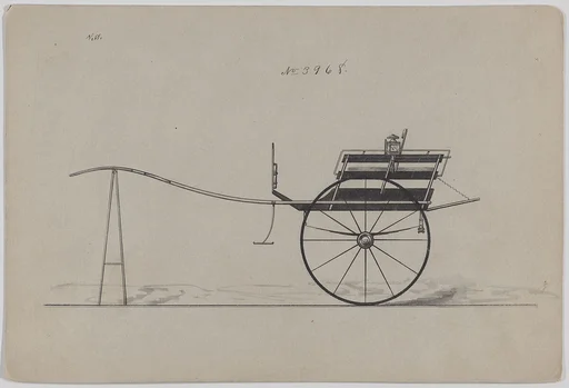 Design for Dog Cart or 2 Wheeler, no. 3968