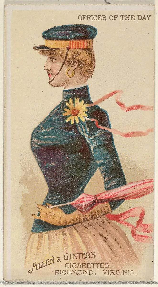 Officer of the Day, from the Parasol Drills series (N18) for Allen & Ginter Cigarettes Brands — Allen & Ginter|Schumacher & Ettlinger