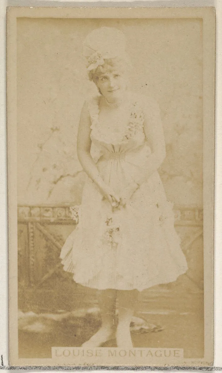 Louise Montague, from the Actors and Actresses series (N45, Type 8) for Virginia Brights Cigarettes — Allen & Ginter