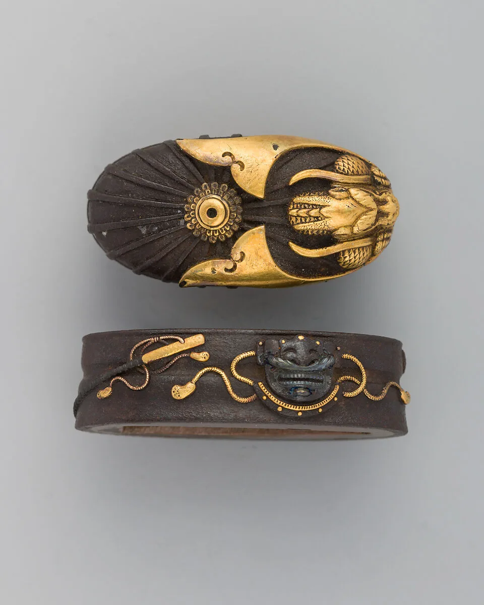 Sword-Hilt Collar and Pommel (Fuchigashira) — Unknown