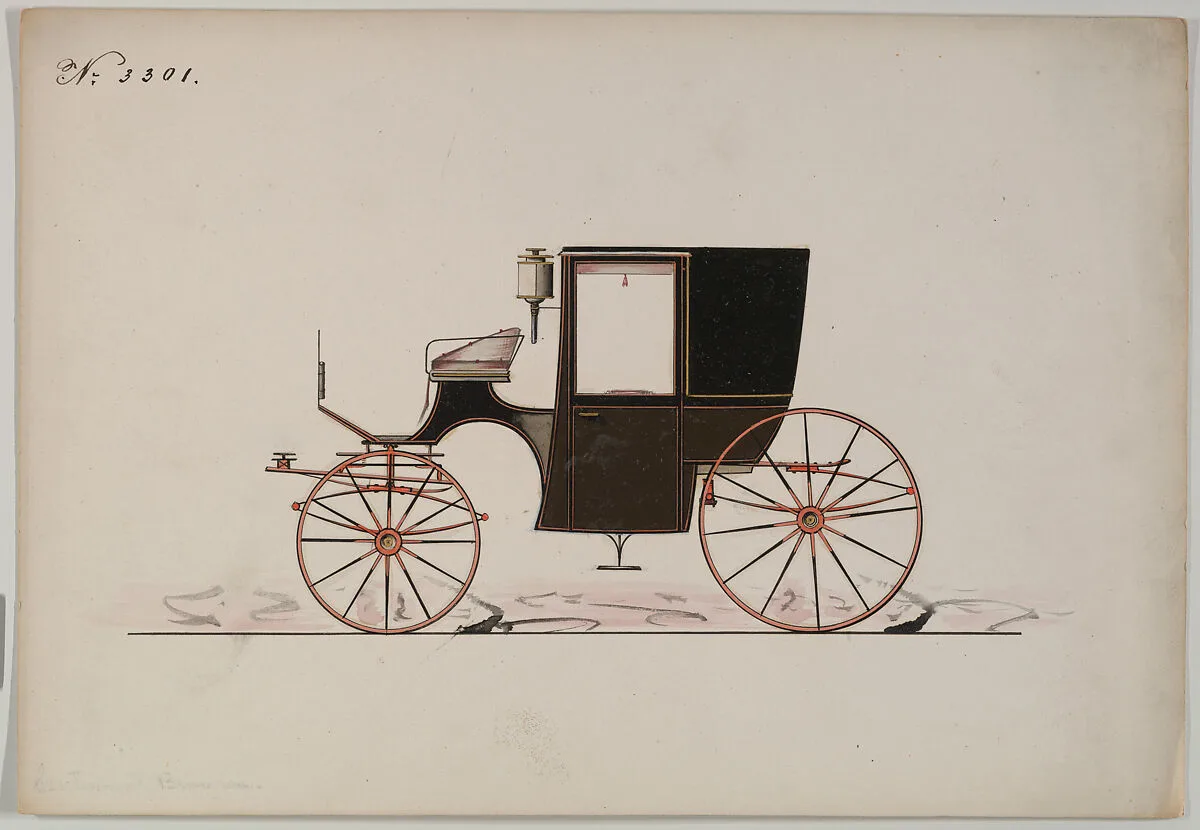 Design for Brougham, no. 3301 — Brewster & Co.