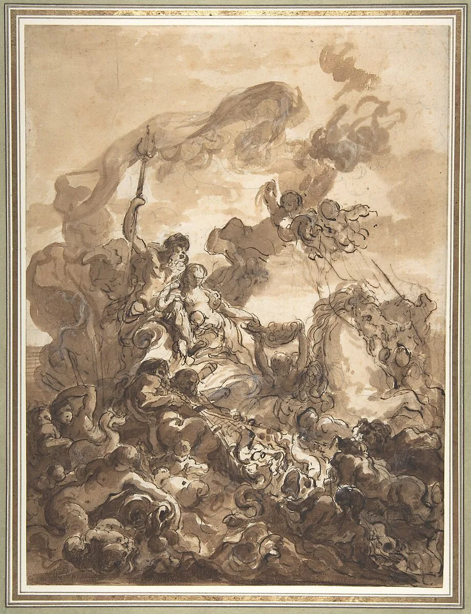 Allegory of Fishery: Neptune and Amphitrite — Gabriel François Doyen