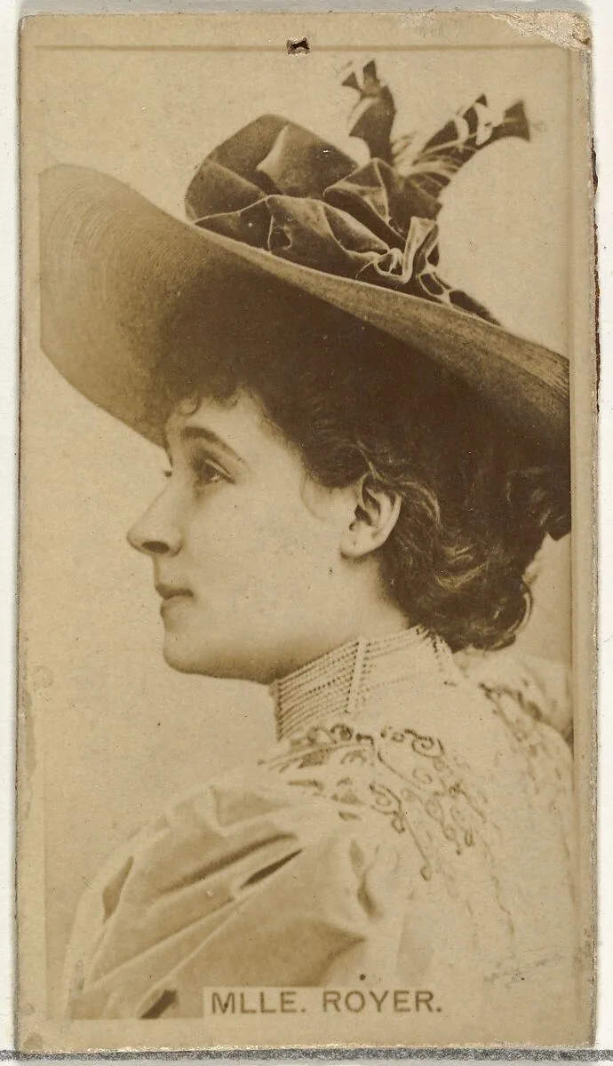Mlle. Royer, from the Actors and Actresses series (N145-8) issued by Duke Sons & Co. to promote Duke Cigarettes — American Tobacco Company|W. Duke, Sons & Co.