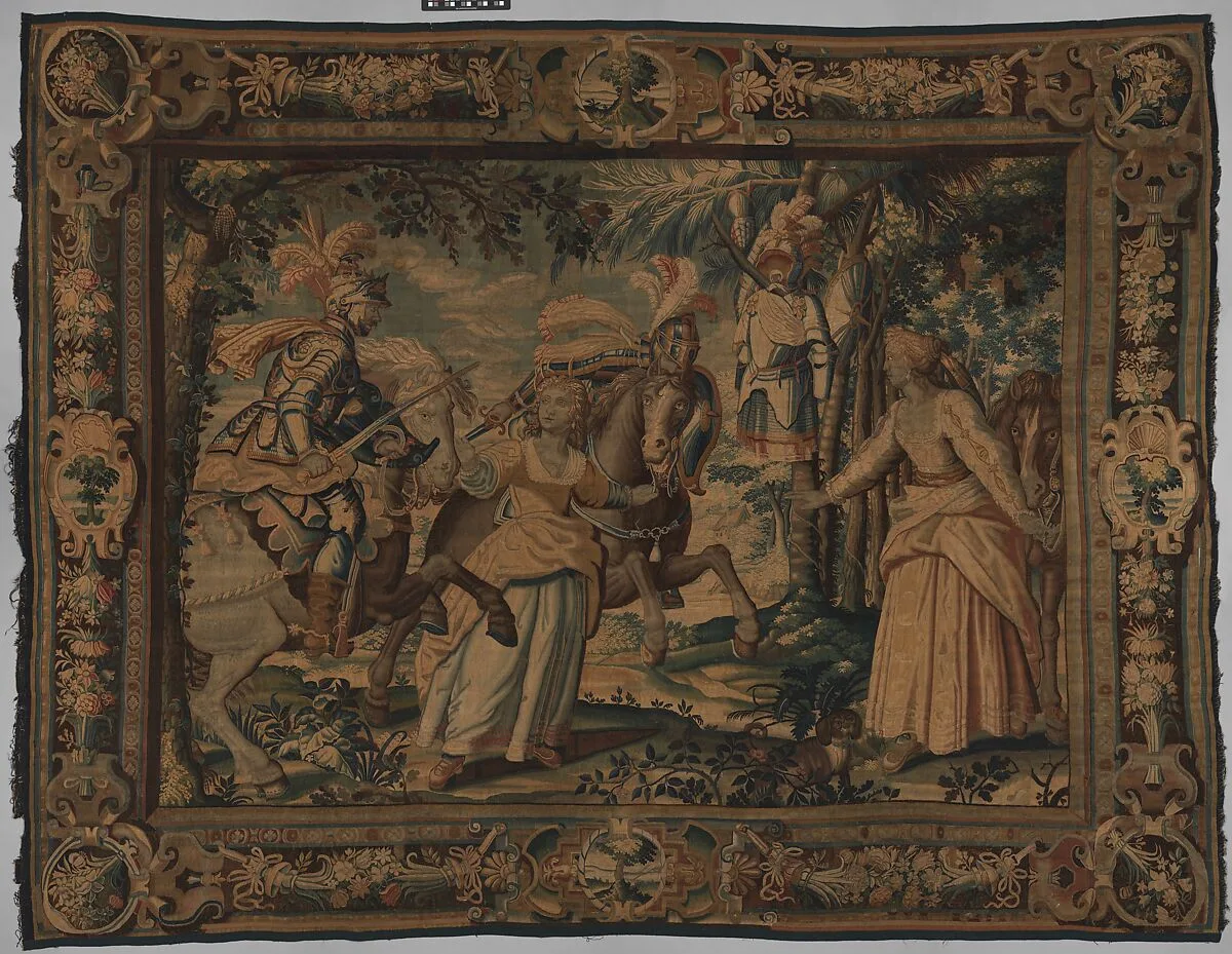 The Combat of Manricardo and Zerbino from a set illustrating Ariosto's Orlando Furioso — Raphaël de La Planche