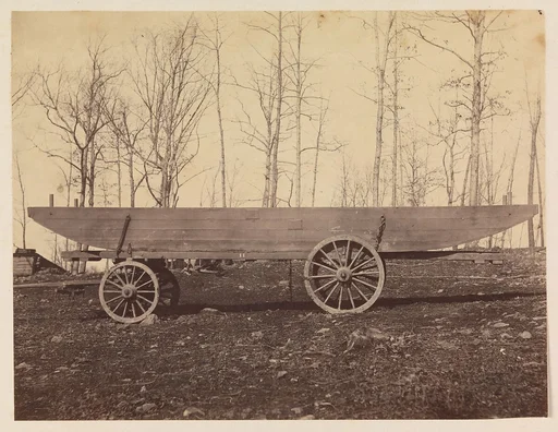 [Detachment of 50th N.Y. Volunteer Engineers, Pontoon Wagon and Saddle Boat]