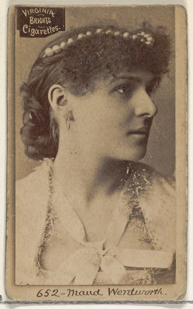 Card 652, Maud Wentworth, from the Actors and Actresses series (N45, Type 2) for Virginia Brights Cigarettes — Allen & Ginter