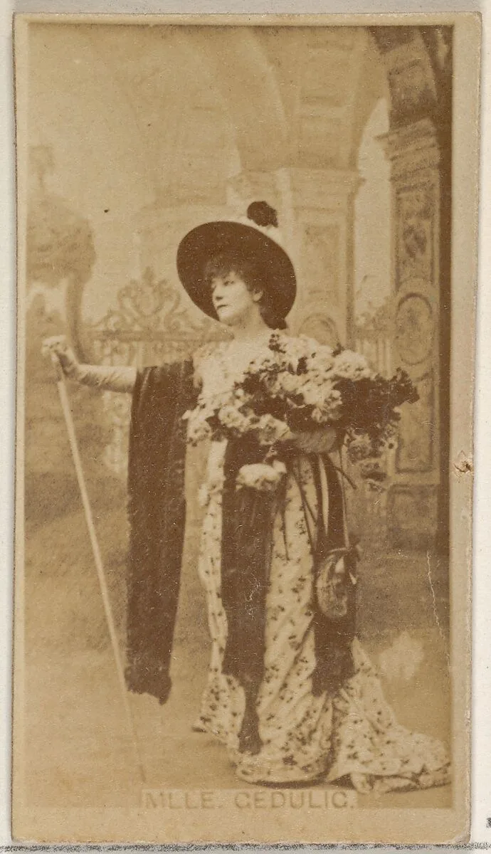 Mlle. Gedulic, from the Actors and Actresses series (N45, Type 8) for Virginia Brights Cigarettes — Allen & Ginter