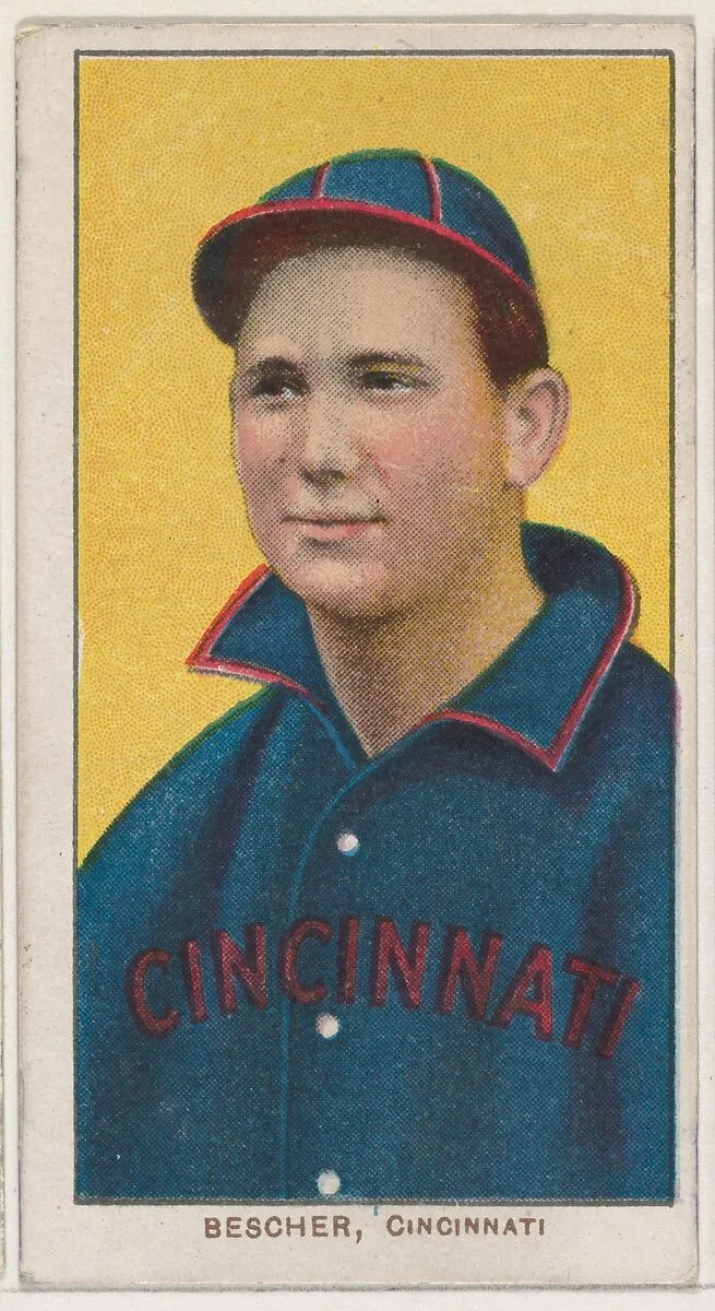 Bescher, Cincinnati, National League, from the White Border series (T206) for the American Tobacco Company — American Tobacco Company