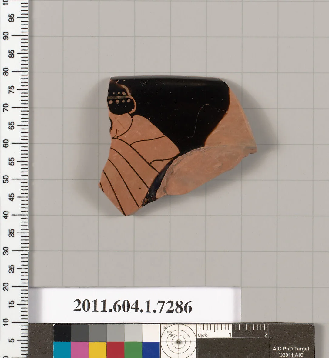 Terracotta rim fragment of a kylix (drinking cup) — Unknown