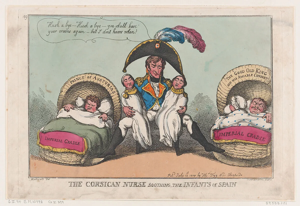 The Corsican Nurse Soothing the Infants of Spain — Thomas Rowlandson|George Murgatroyd Woodward|Thomas Tegg