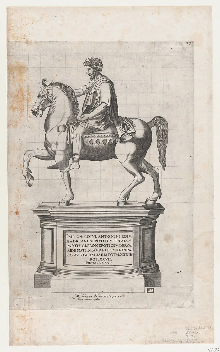 Speculum Romanae Magnificentiae: Marcus Aurelius — Nicolas Beatrizet|Marco Dente|Cornelis Bos