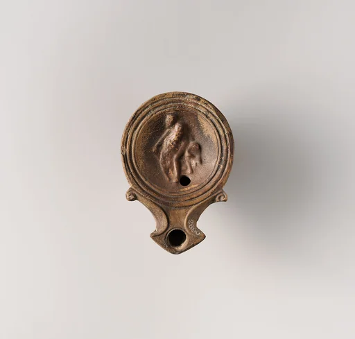 Terracotta oil lamp