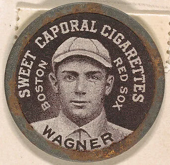 Wagner, Boston Red Sox (black), from the Domino Discs series (PX7), issued by Kinney Brothers — Kinney Brothers Tobacco Company