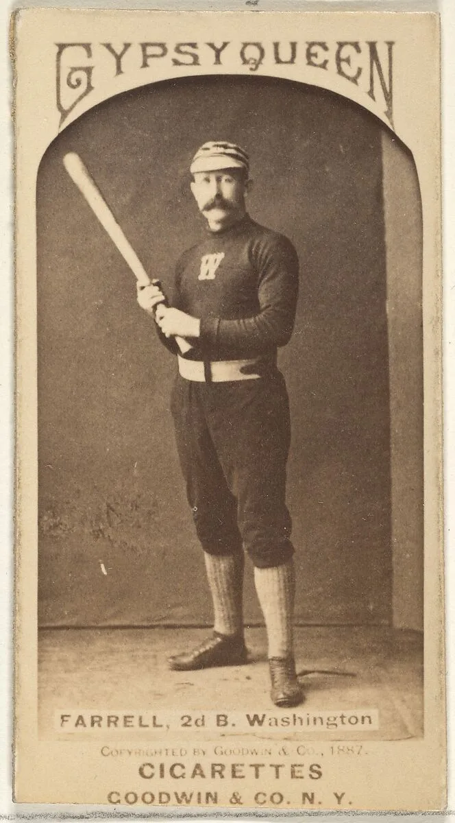 John A. "Jack" Farrell, 2nd Base, Washington Nationals, from the Old Judge series (N172) for Old Judge and Gypsy Queen Cigarettes — Goodwin & Company