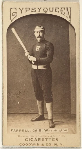 John A. "Jack" Farrell, 2nd Base, Washington Nationals, from the Old Judge series (N172) for Old Judge and Gypsy Queen Cigarettes