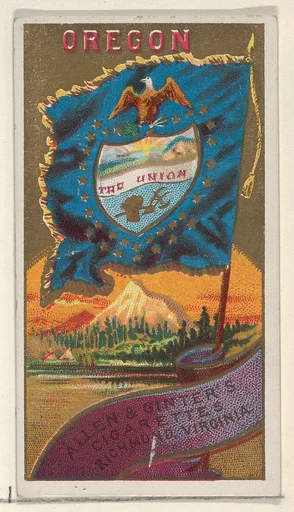 Oregon, from Flags of the States and Territories (N11) for Allen & Ginter Cigarettes Brands