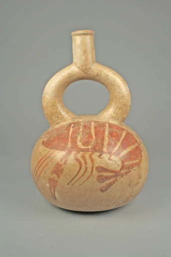 Stirrup Spout Bottle with Crayfish