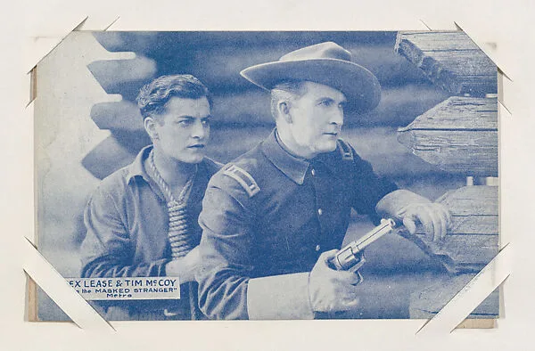 Rex Lease & Tim McCoy "in the Masked Stranger" from Western Stars or Scenes Exhibit Cards series (W412) — Unknown