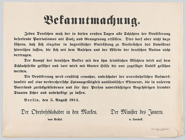 Bekanntmachung — Anonymous