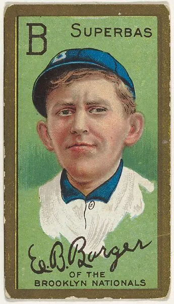 Edward B. Barger, Brooklyn Superbas, National League, from the "Baseball Series" (Gold Borders) set (T205) issued by the American Tobacco Company — American Tobacco Company