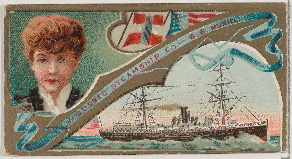 Steamship Muriel, Quebec Steamship Company, from the Ocean and River Steamers series (N83) for Duke brand cigarettes — W. Duke, Sons & Co.