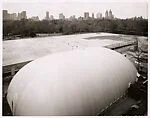 [Renovations at the Metropolitan Museum as seen from the roof]
