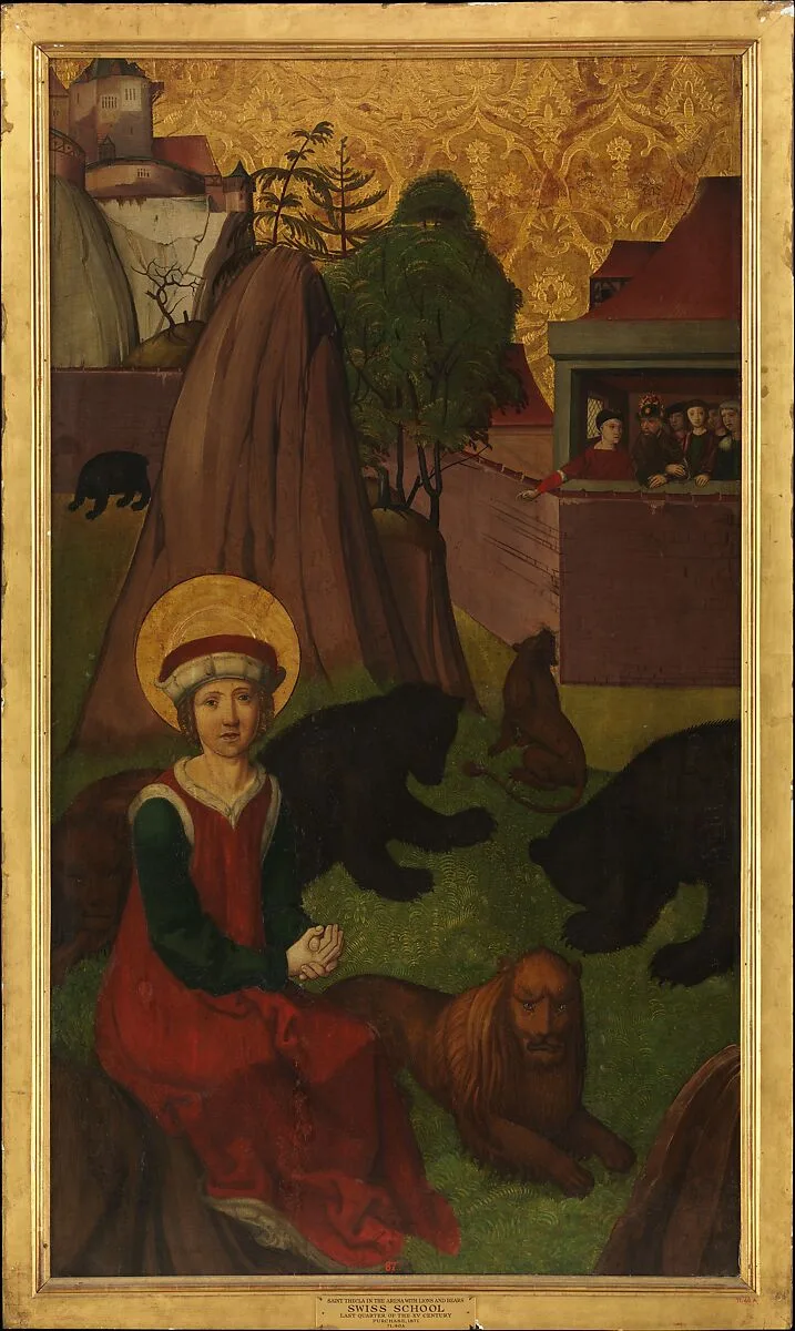 Saint Agapitus of Praeneste in the Arena; (interior) The Beheading of Saint Agapitus of Praeneste — Swiss Painter